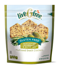 liveGfree Gluten Free Multiseed Crackers Rosemary & Olive Oil