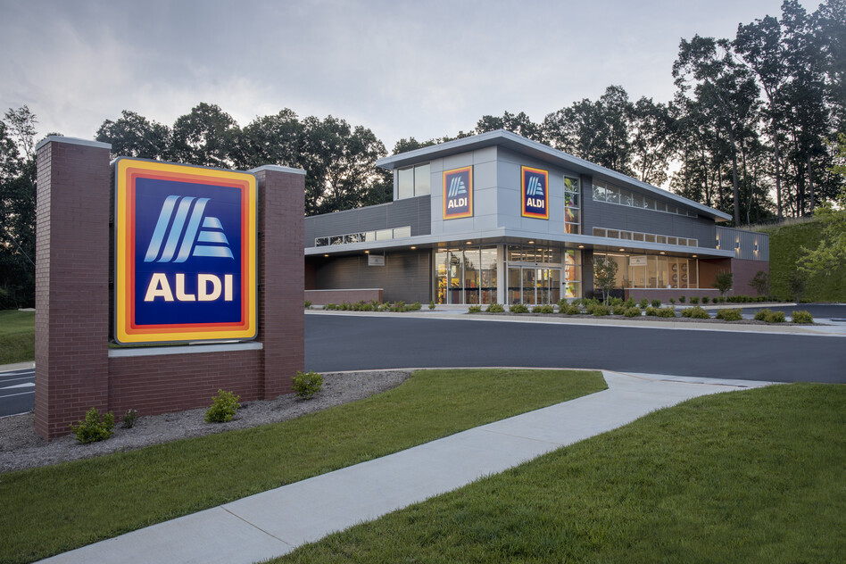 ALDI Store Exterior with ALDI Sign